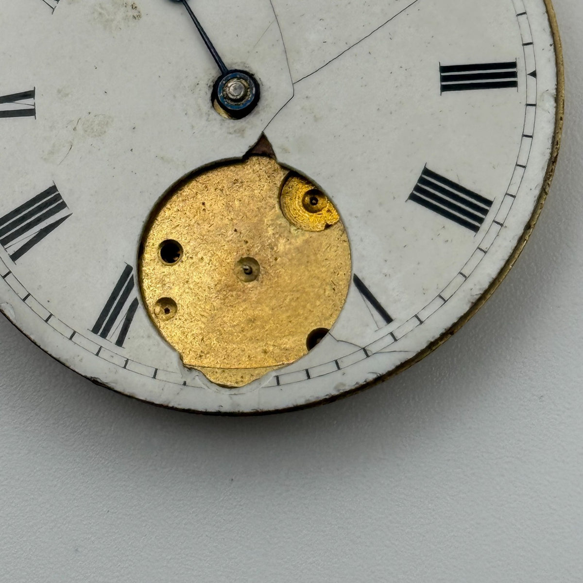Swiss Lever Pocket Watch Movement - W&E Terry Manchester - Parts / Repair 43.1mm