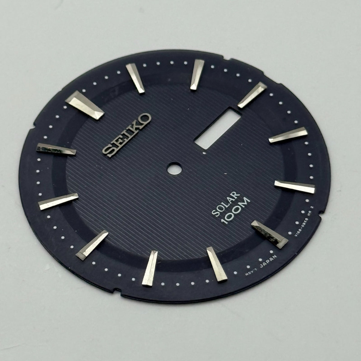 Seiko V168-0BK8 Watch Dial Solar 100M Black Japan Spare Parts Repair 37.4mm