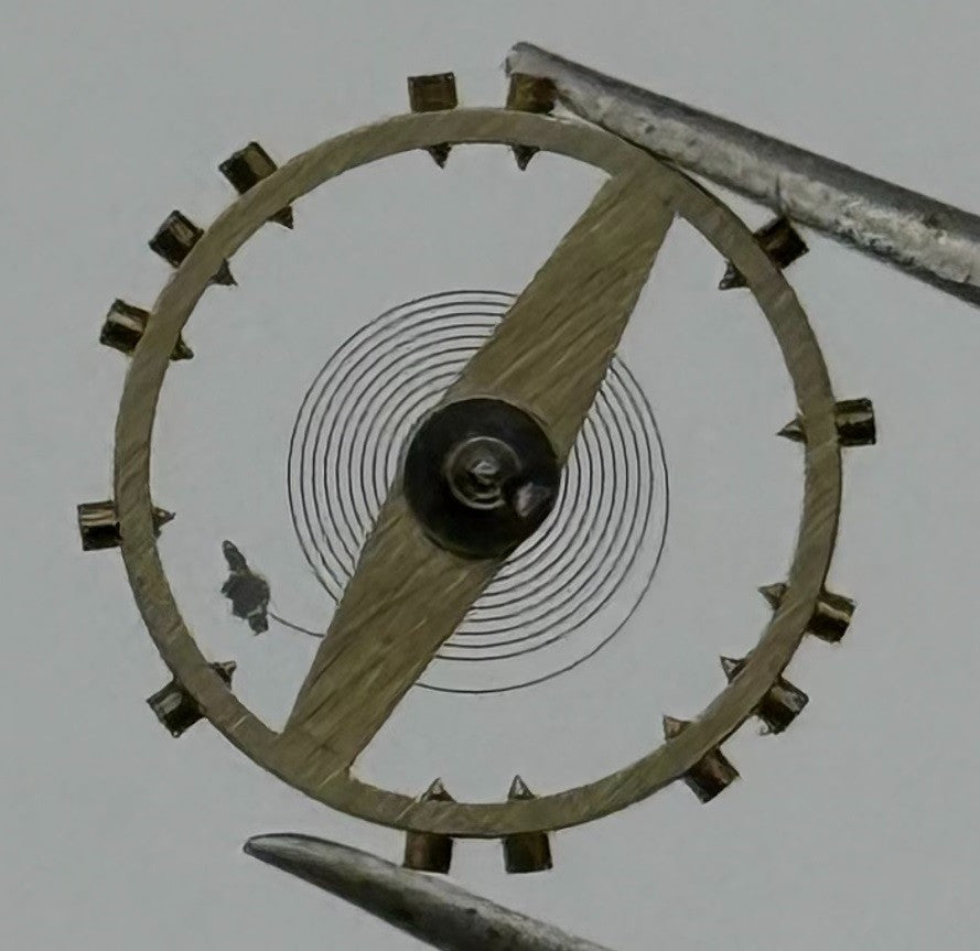FHF 25 Inca Balance Wheel Complete And Spring Renata 566 Watch Movement Parts