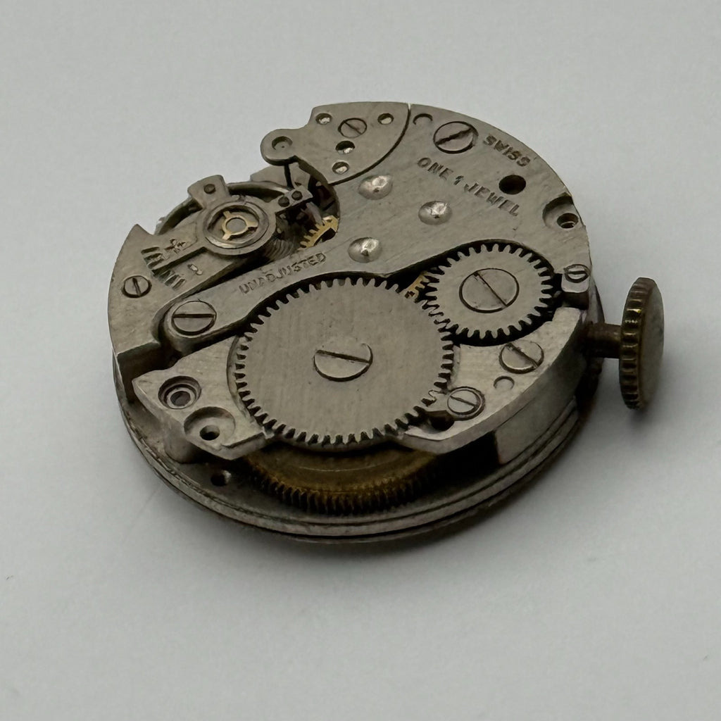 EB Bettlach 1431N Watch Movement Davar 1 Jewel Swiss Rare Parts Repair 19.7mm