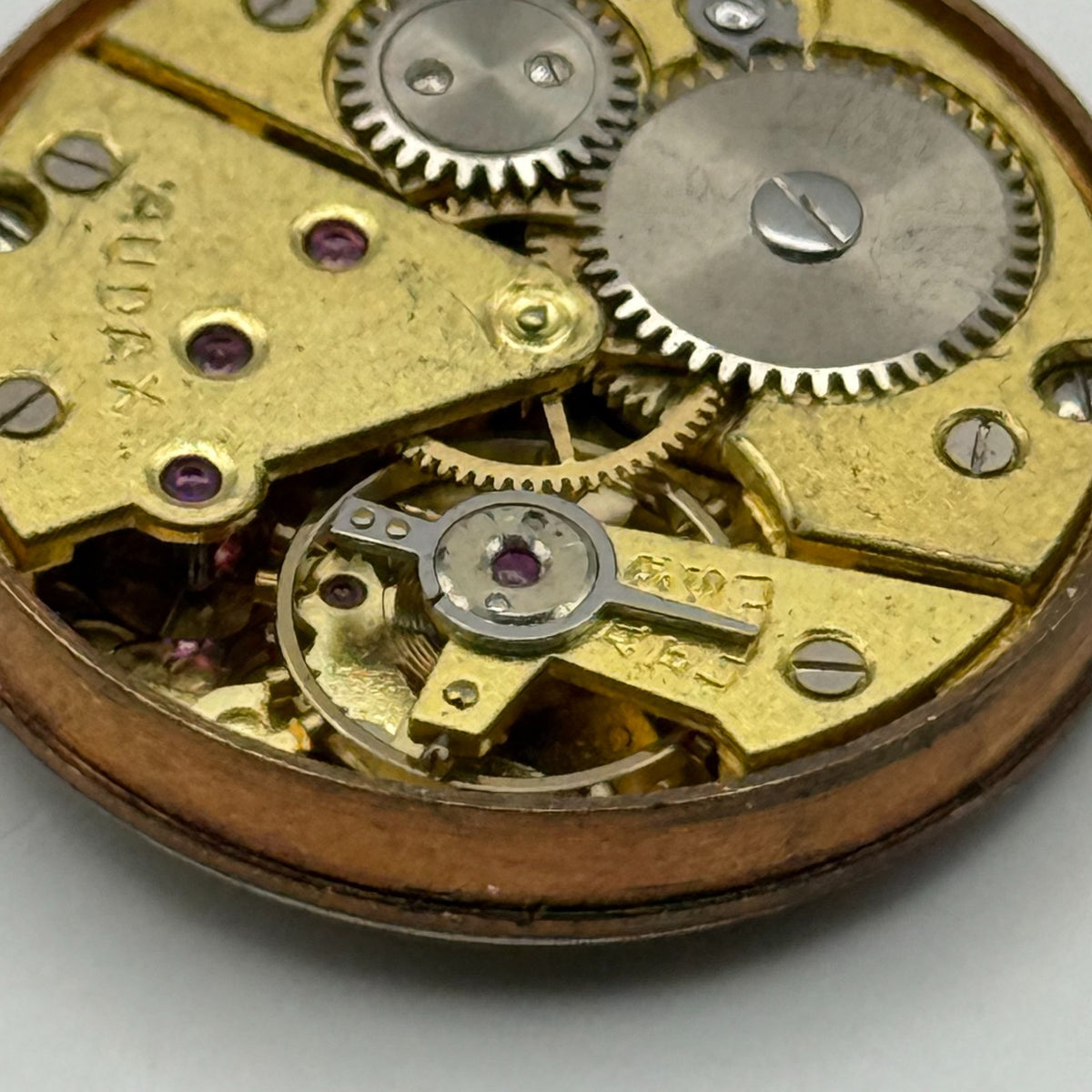 Audaux 180 Watch Movement - Running - For Parts / Repair - 25.6mm