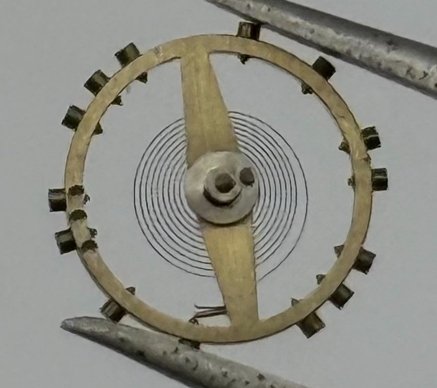 Derby 40 N Balance Wheel Complete And Spring 8¾’’’ 664 Watch Movement Parts NOS