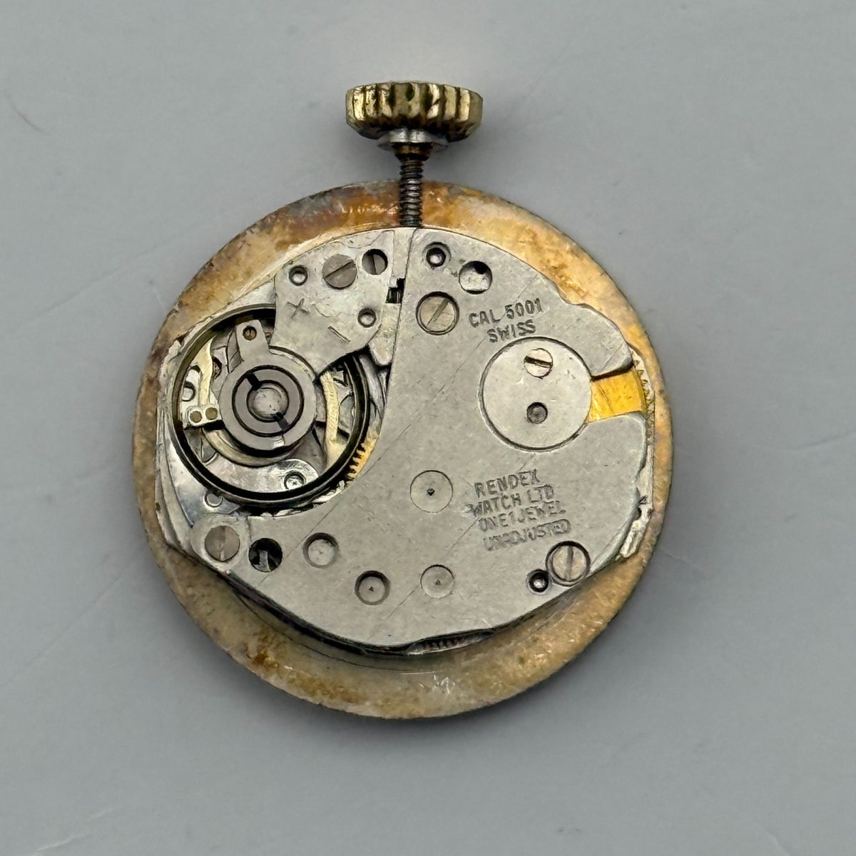 Ronda 5001 Watch Movement Corocraft 1Jewel Swiss Manual Wind Parts Repair 15.2mm