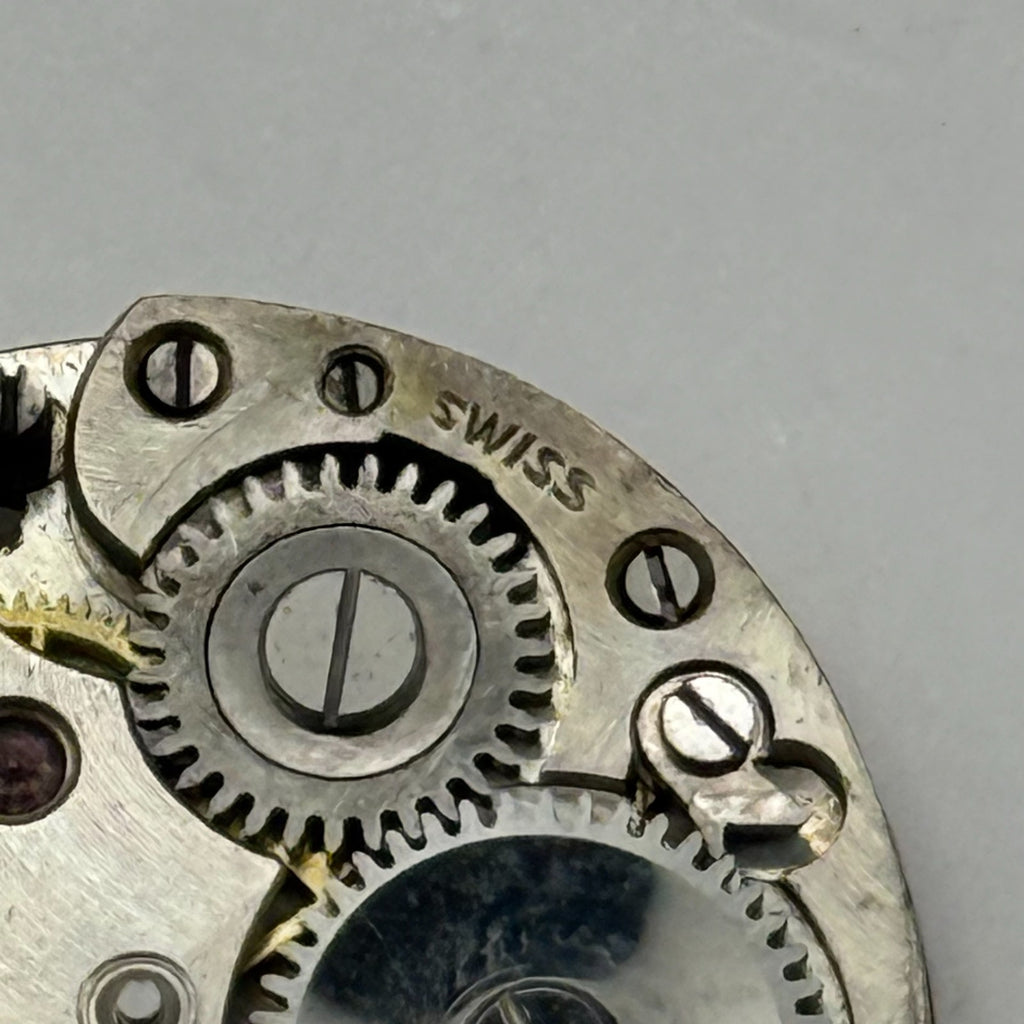 Unidentified Watch Movement Swiss Manual Wind Vintage Parts Repair 23.6mm