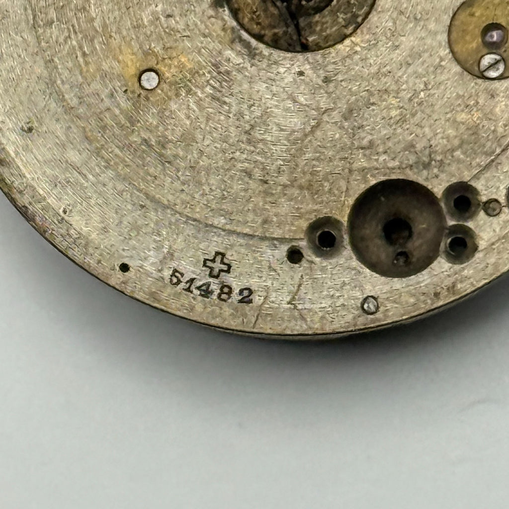 FHF Patent 51482 Watch Movement Swiss 7 Jewels Incomplete Parts Repair 29.2mm
