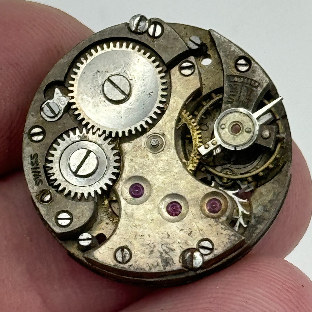 Cal 8028 Watch Movement Unidentified Manual Wind Swiss Vintage Parts 23.6mm