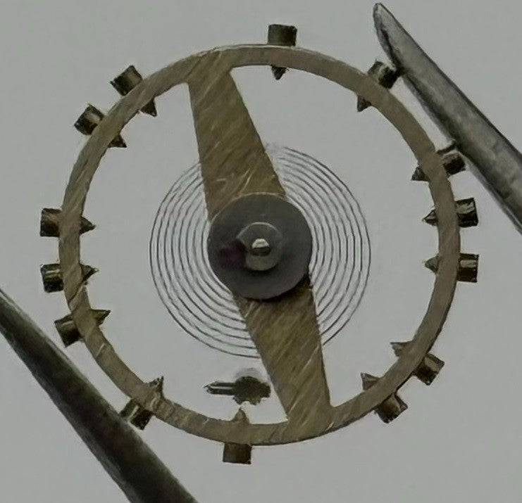Lanco 804 Balance Wheel Complete And Spring Progress 230 Watch Movement Parts
