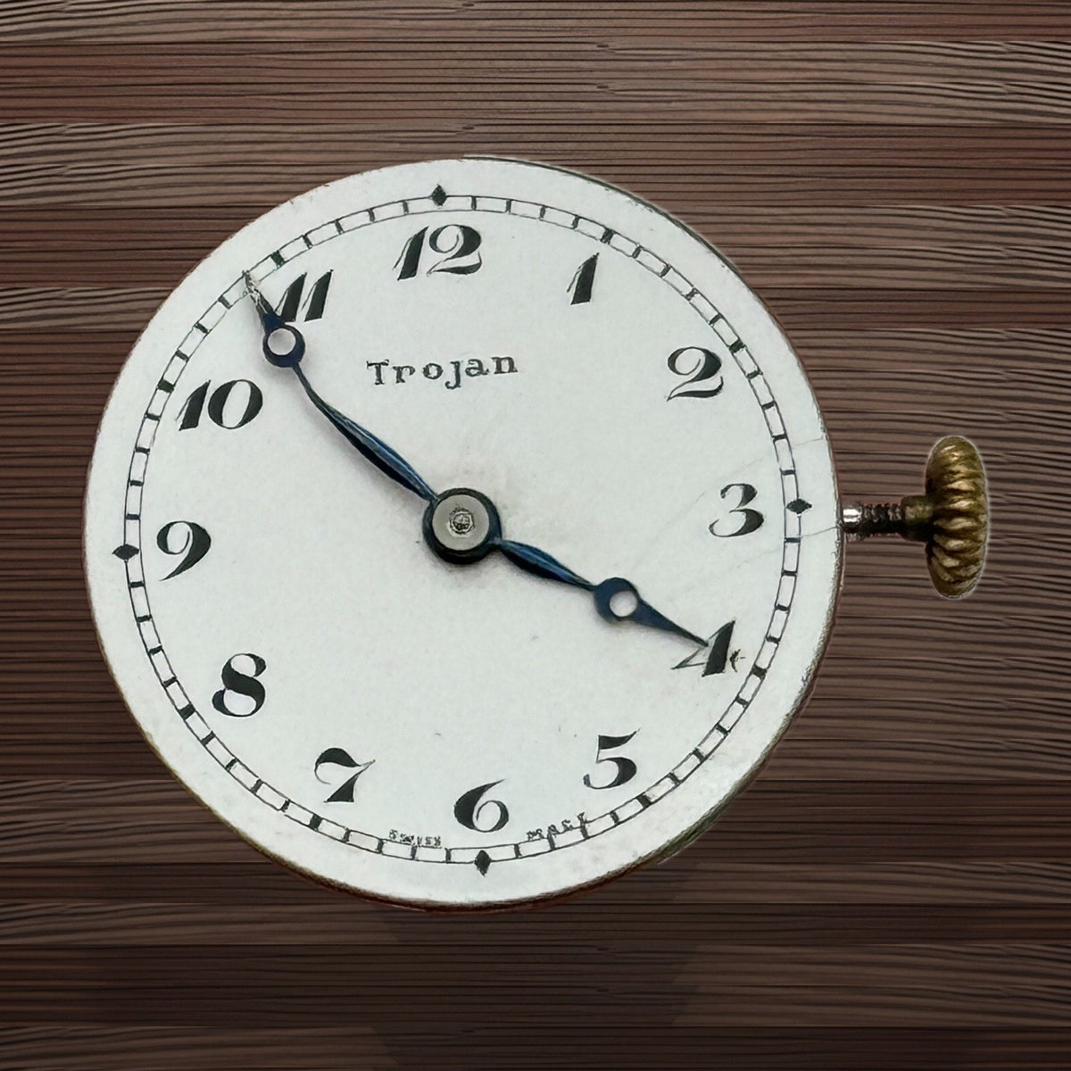 Trojan 9 3/4 Watch Movement - 15 Jewels Spares - For Parts / Repair - 22mm