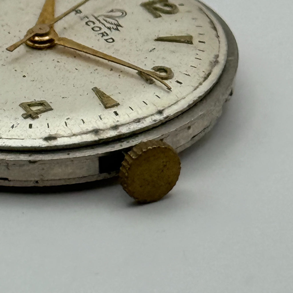 Record 620 Watch Movement - Running - For Parts / Repair - 26.5mm