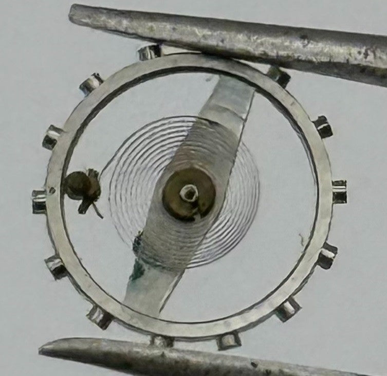 Lanco 576 Balance Wheel Complete And Spring 5’’’ 648 Watch Movement Parts NOS