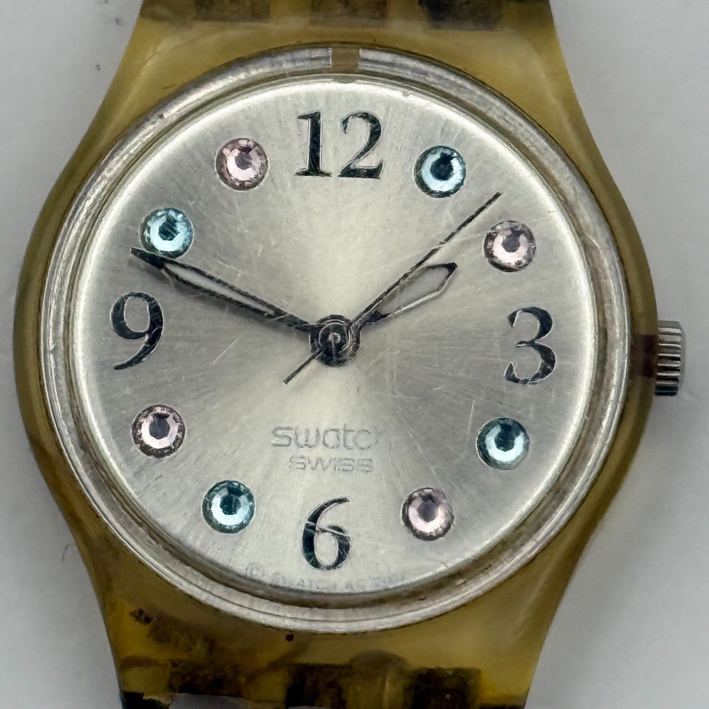 Vintage Swatch Originals Watch LK292G Menthol Tone 2007 ETA Quartz 24mm Parts 
