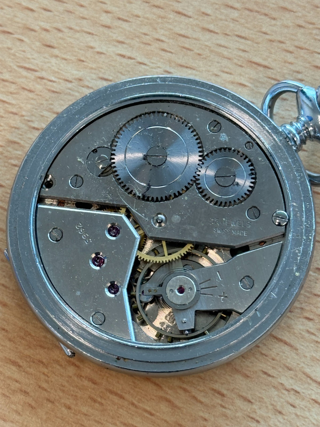RNIB Braille Pocket Watch Unitas 431 445 Movement For Blind People Needs Repairs