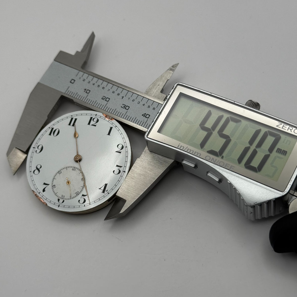 Mobilia Pocket Watch Movement High Grade Open Face Sub Seconds Parts 45.1mm