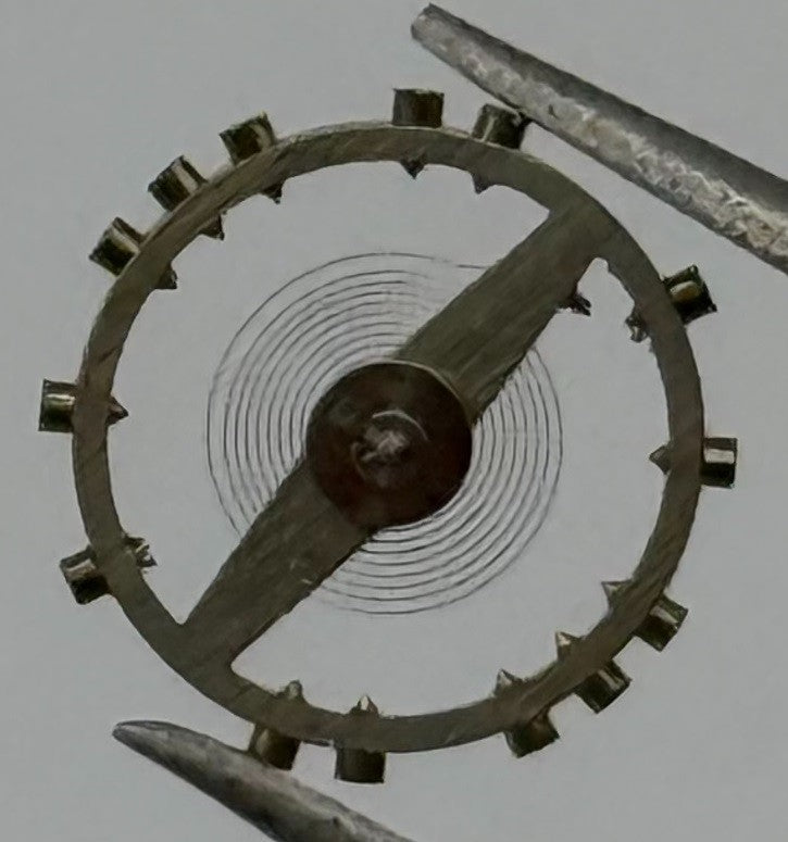 FHF 63 Balance Wheel Complete And Spring 8¾’’’ Renata M Watch Movement Parts NOS