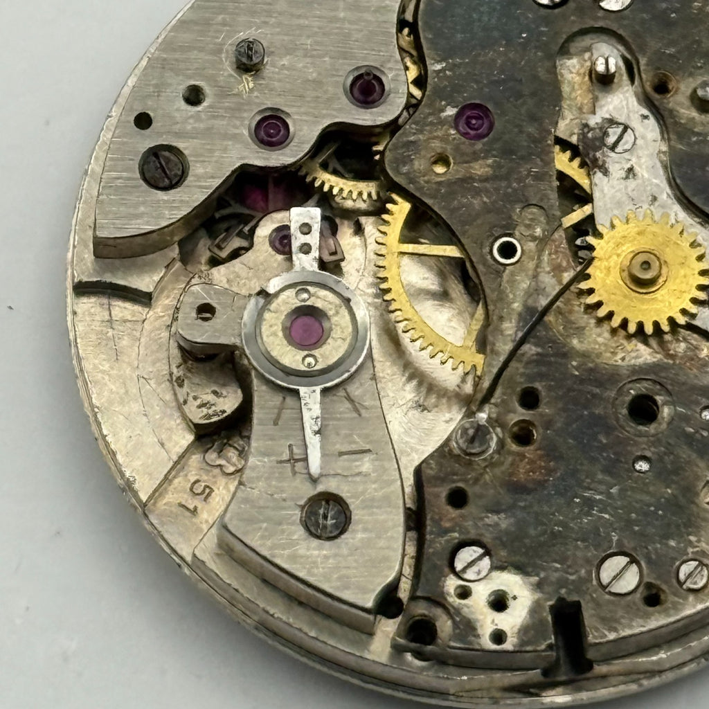 Landeron 51 Watch Movement - Chronograph - For Parts / Repair - 31.6mm
