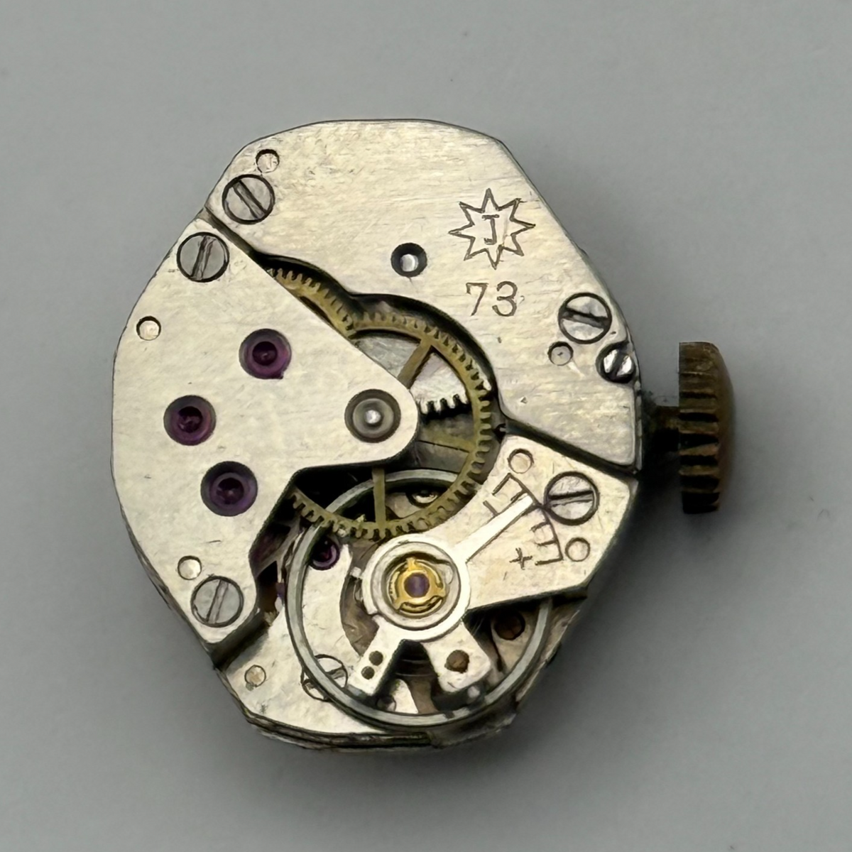 Junghans J73 Watch Movement Running Germany 15 Jewels Manual Wind Parts 15.2mm