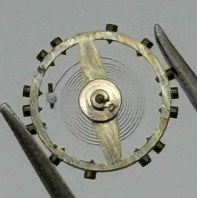 AS 655 Balance Wheel Complete And Spring 5¼’’’ 22 Watch Movement Parts NOS