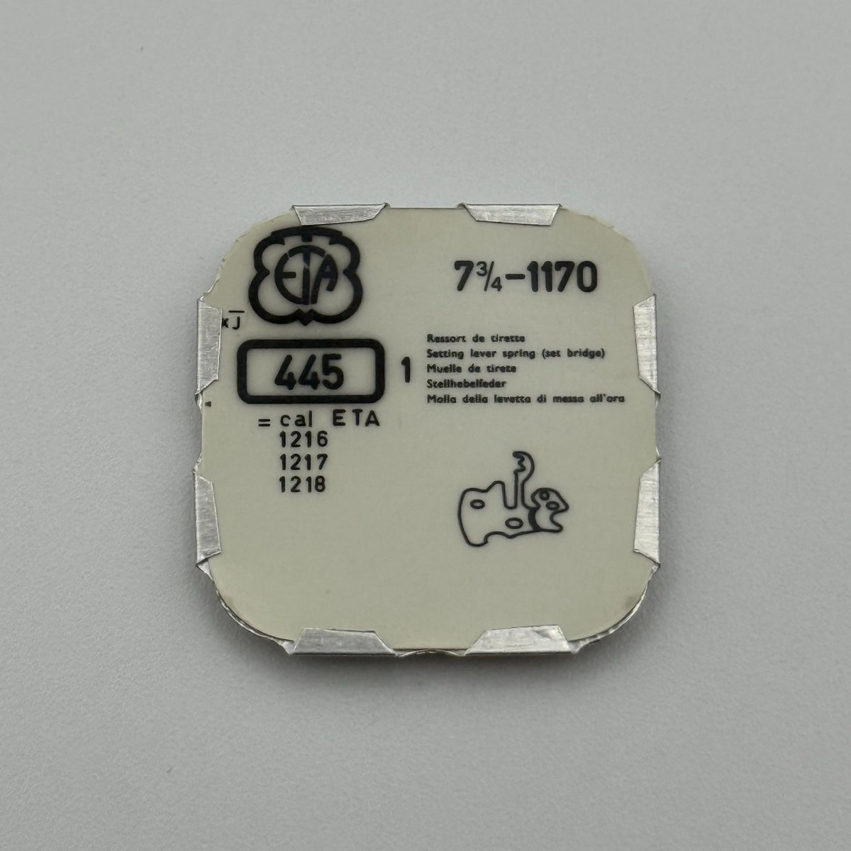 ETA 1170 Setting Lever Spring - 7 3/4 - 445 - New Old Stock - Watch Parts