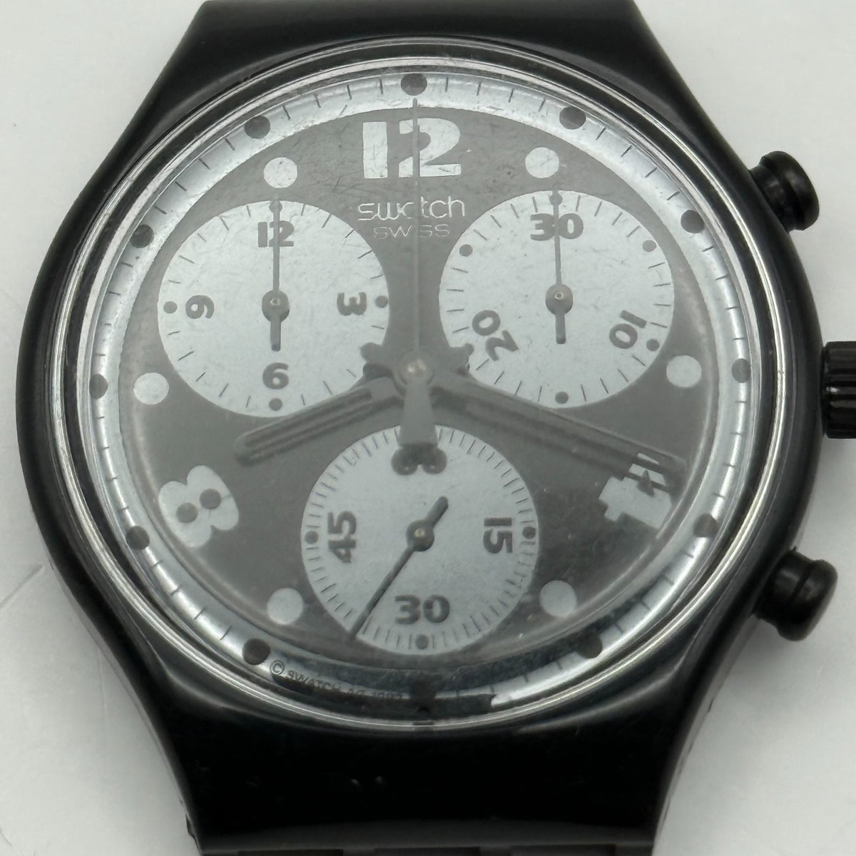 Vintage Swatch Chrono Watch SCB110 Moon Shadow 1992 ETA Quartz Swiss 39mm Parts 