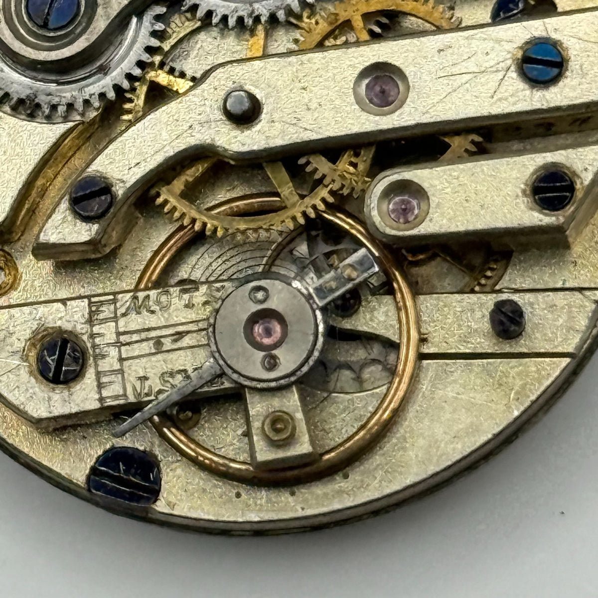 Cylinder Escapement Pocket Watch Movement - Unidentified - Parts / Repair 33.9mm