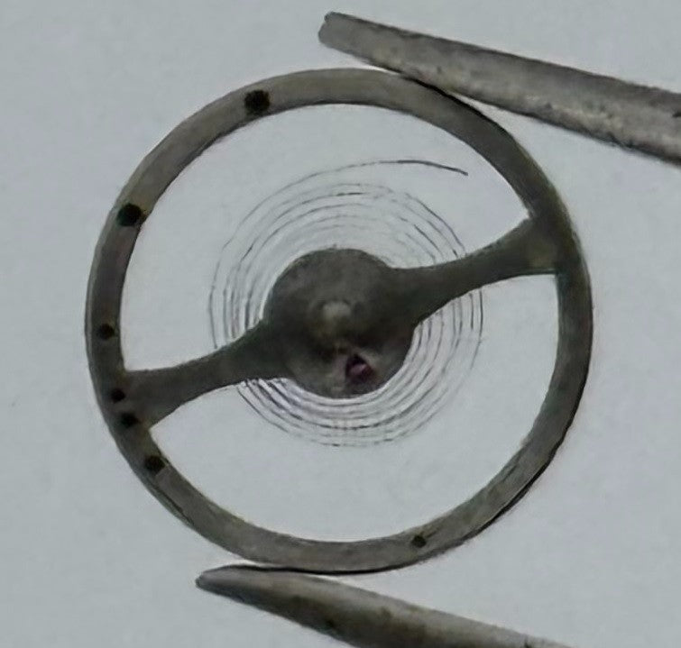 Oris 410 Balance Wheel Complete And Spring 5¼’’’ 330 M Watch Movement Parts NOS