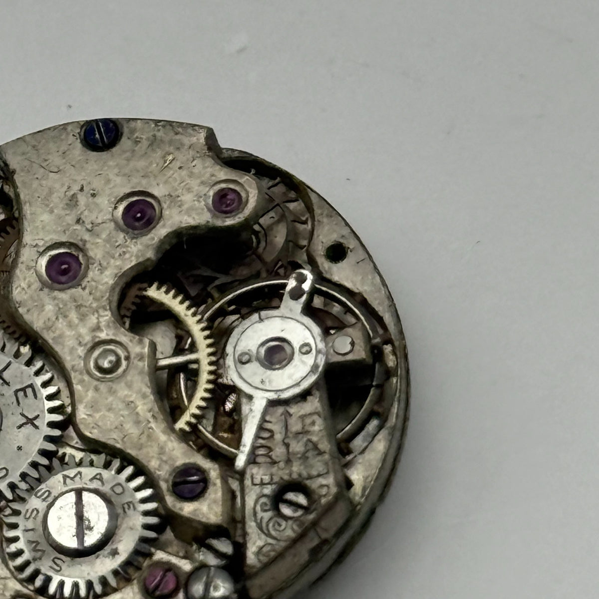 Rolex Rebberg Watch Movement - 15 Jewels - For Parts / Repair - 20.9mm