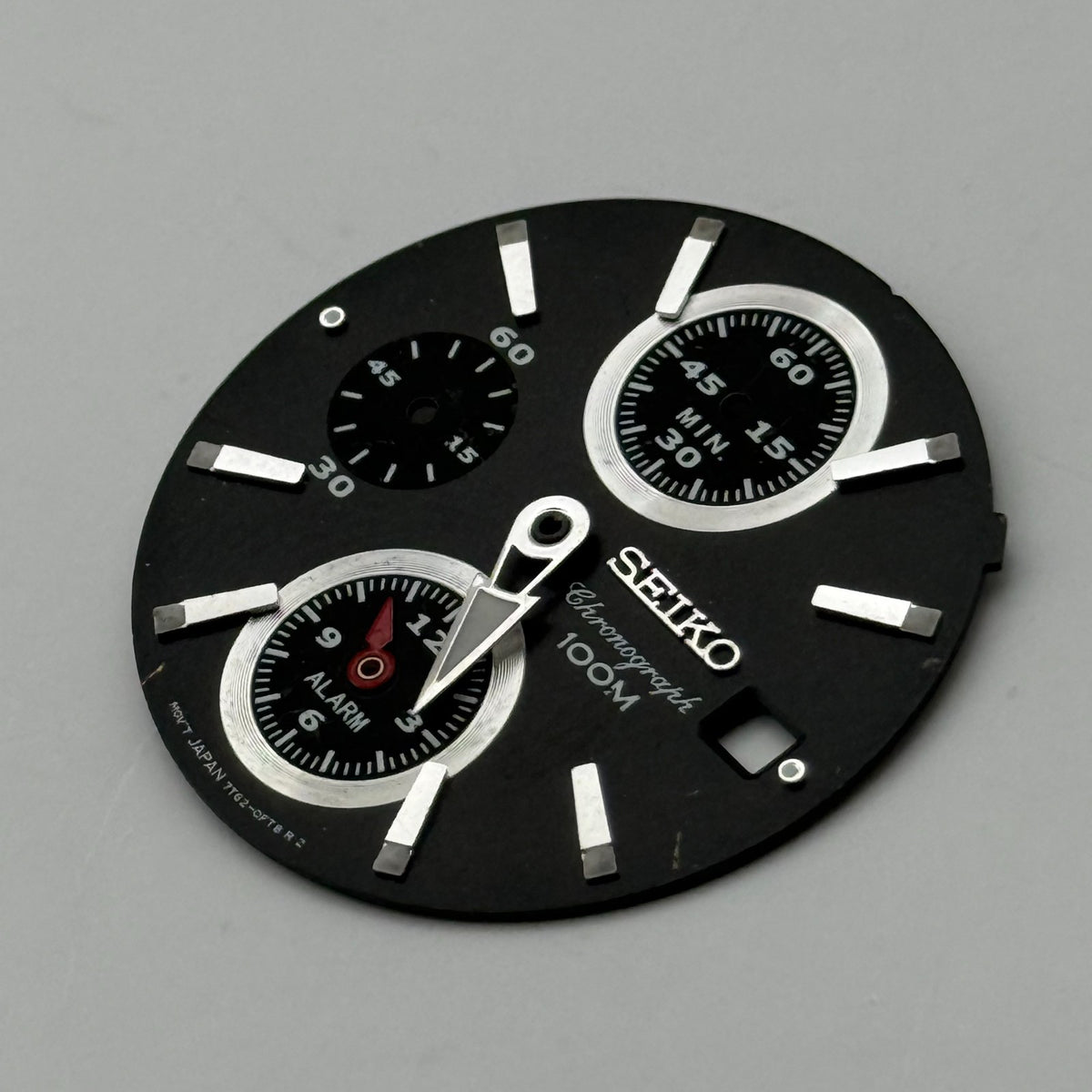Seiko 7T62-0FT8 Watch Dial Chronograph Alarm 100M Spare Parts Repair 27.4mm