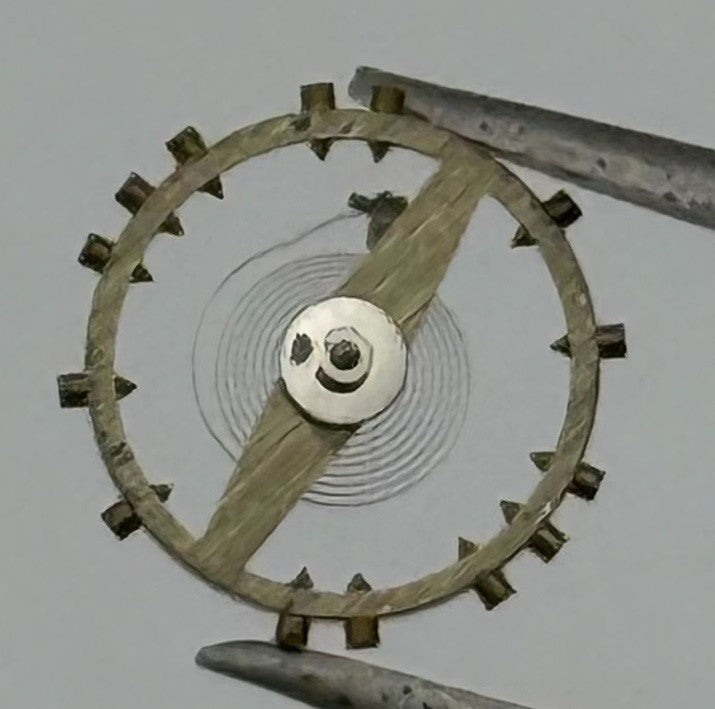 ETA 2412 Balance Wheel Complete And Spring 6¾’’’ 1257 M Watch Movement Parts NOS