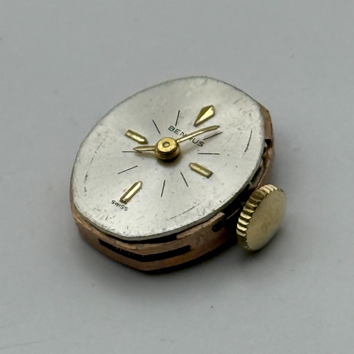 AS 1491 Watch Movement Running A. Schild Benrus DZ 2F 17 Jewels Swiss Parts 13mm