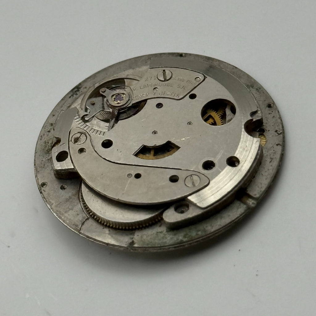 Rego 272 Watch Movement - R.A. Lapanouse 7 Jewels - For Parts / Repair - 27mm