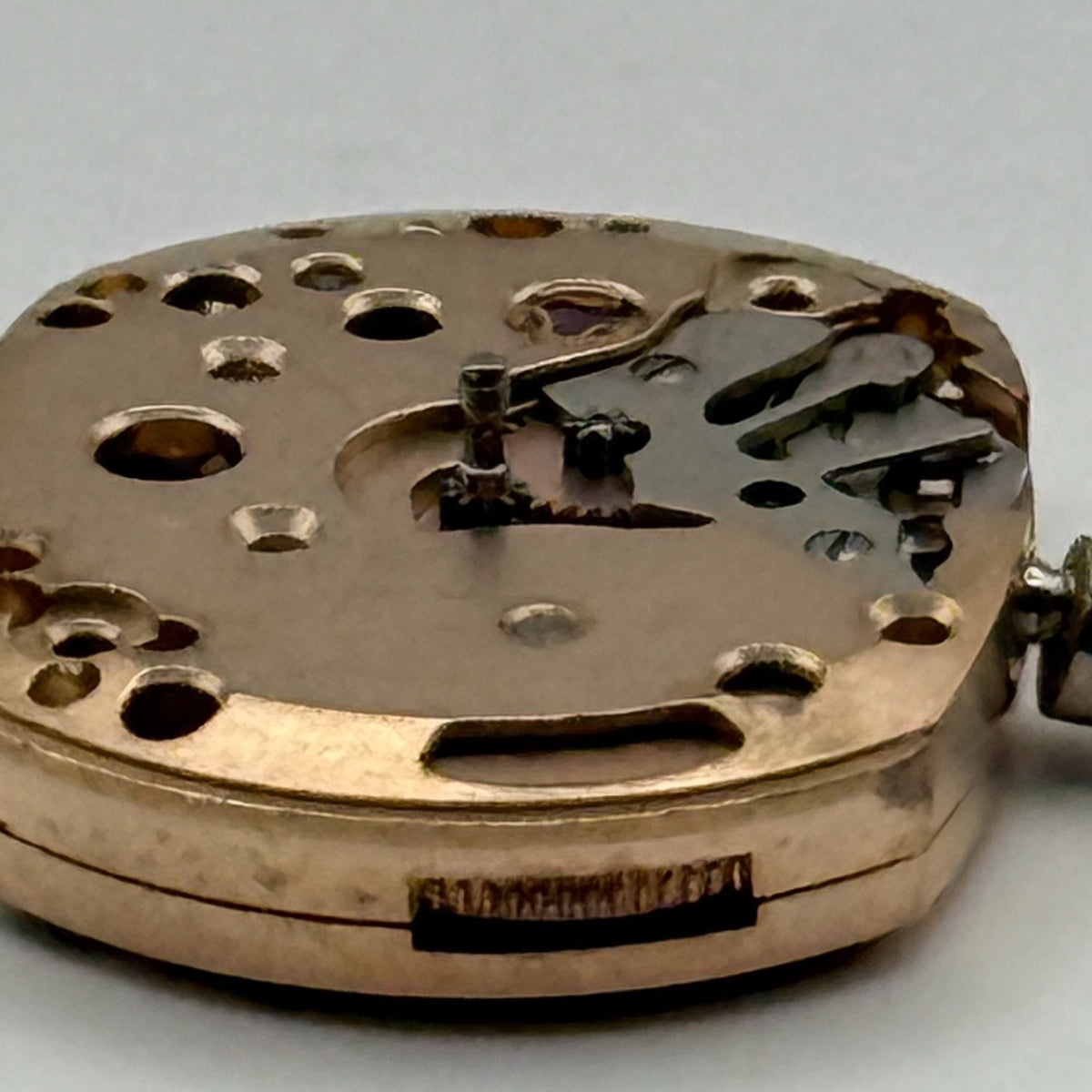Omega 485 Watch Movement Cabochon Tiger’s Eye Crown Ladies Swiss Parts 15.5mm