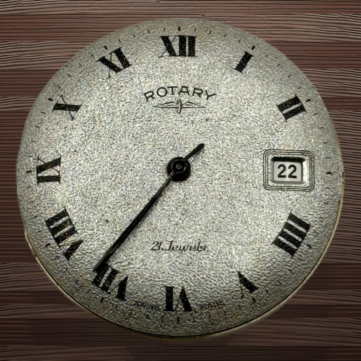 AS 1702/03 Watch Movement A. Schild Rotary Rare Glitter Dial Date Parts 30.5mm