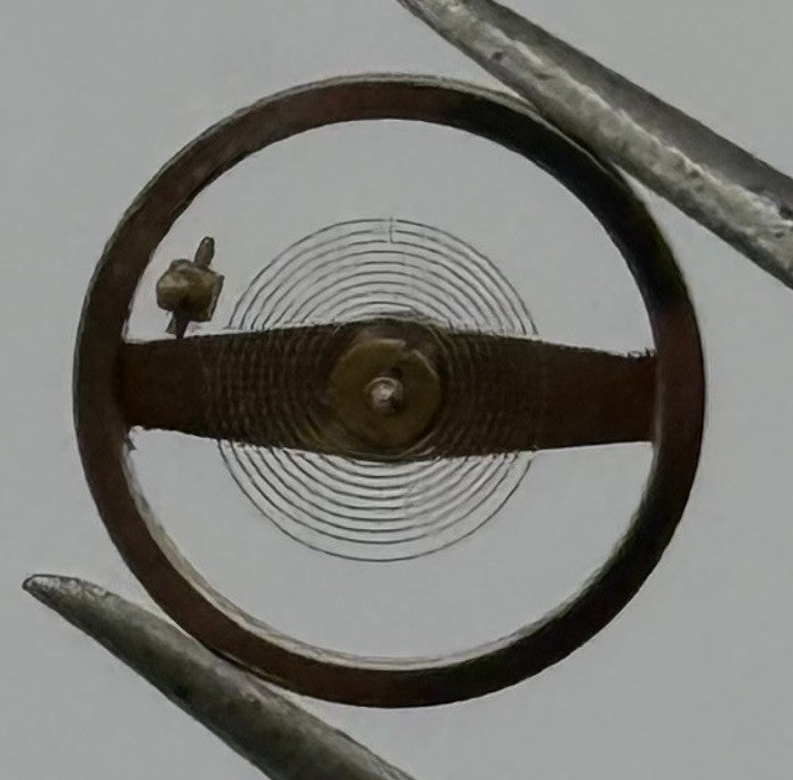 Brac 2051 Balance Wheel Complete And Spring 5¼’’’ 39 M Watch Movement Parts NOS