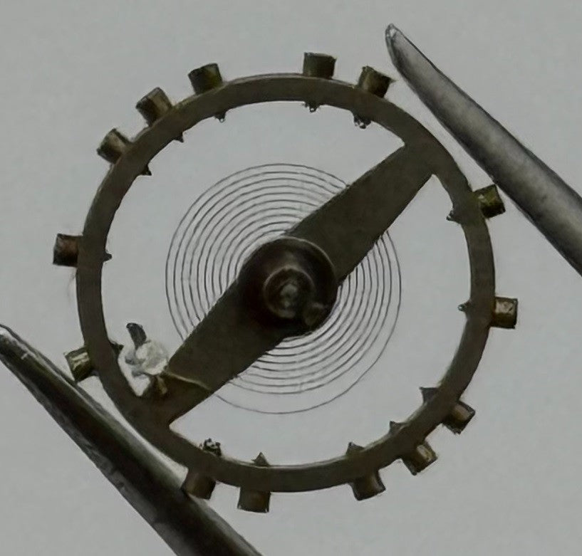 AS 970 Balance Wheel Complete And Spring 8¾’’’ 27 M Watch Movement Parts NOS