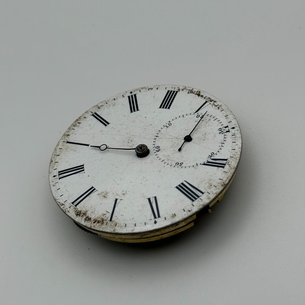 Cylinder Pocket Watch Movement - Unidentified - Antique Parts / Repair - 39.1mm