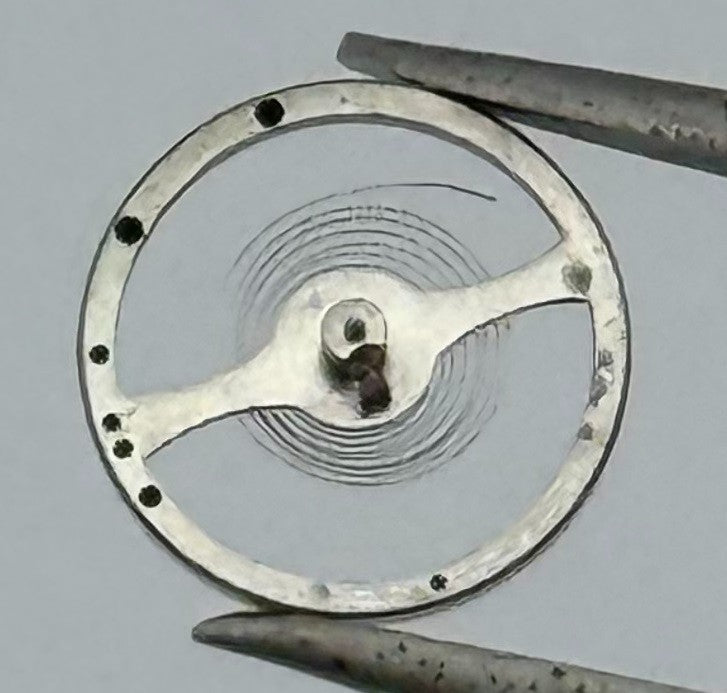 Oris 410 Balance Wheel Complete And Spring 5¼’’’ 330 M Watch Movement Parts NOS