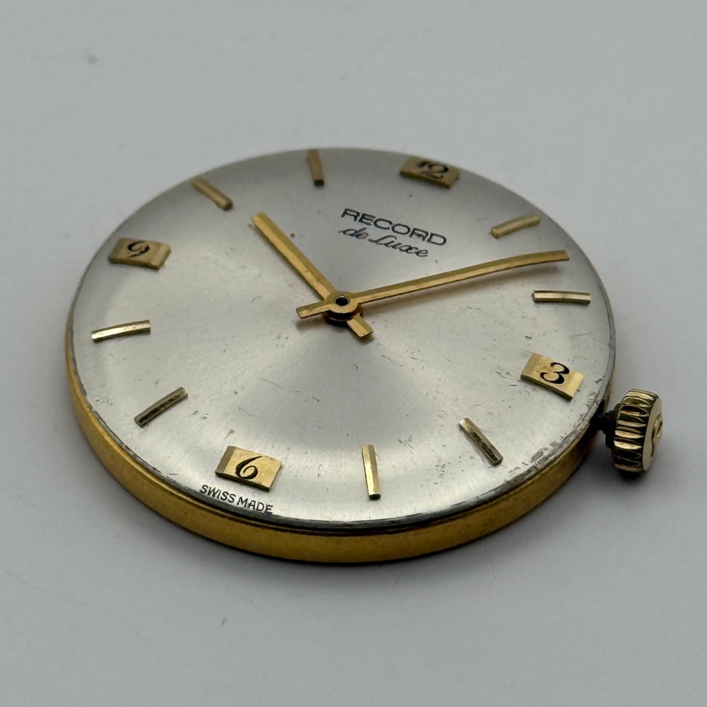 Record 650 Watch Movement - De Luxe 17 Jewels - For Parts / Repair - 29.7mm