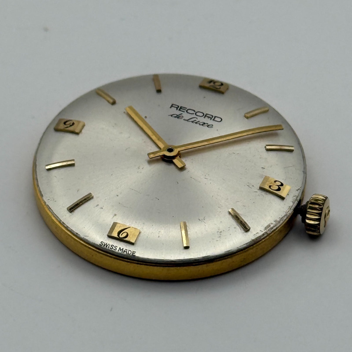 Record 650 Watch Movement - De Luxe 17 Jewels - For Parts / Repair - 29.7mm