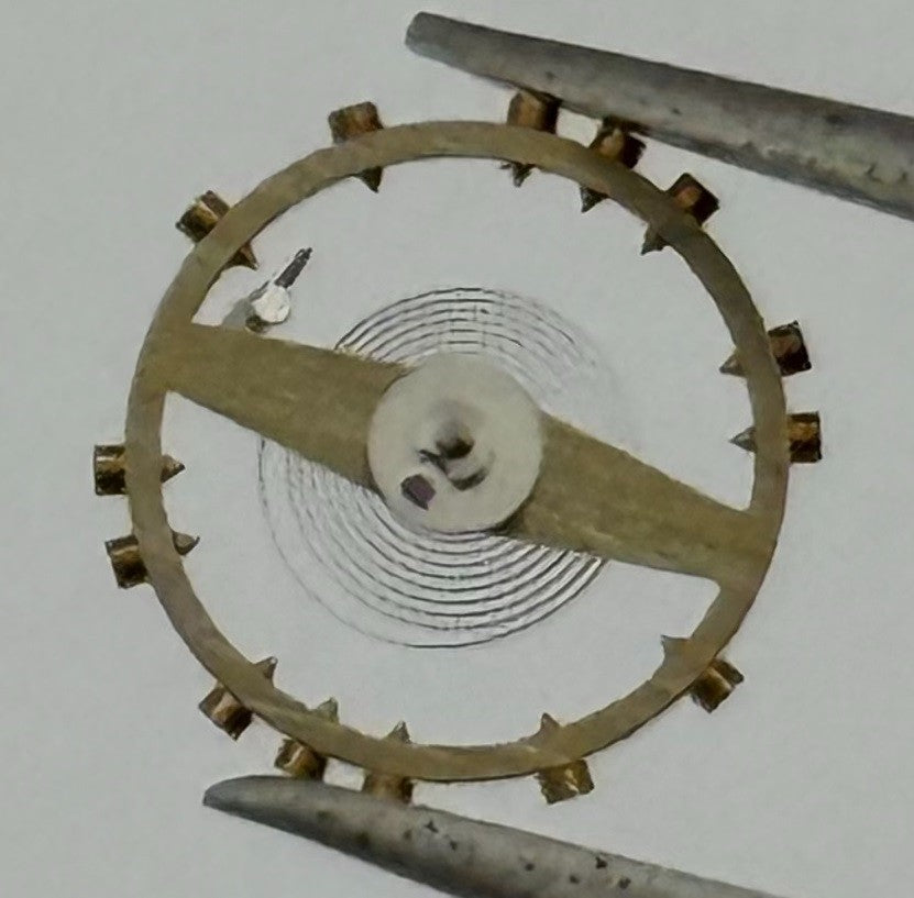 Peseux 220 Balance Wheel Complete And Spring 8¾’’’ 282 Watch Movement Parts NOS