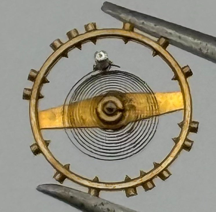 Kurtz 570 Balance Wheel Complete And Spring 5¼’’’ 808 Watch Movement Parts NOS