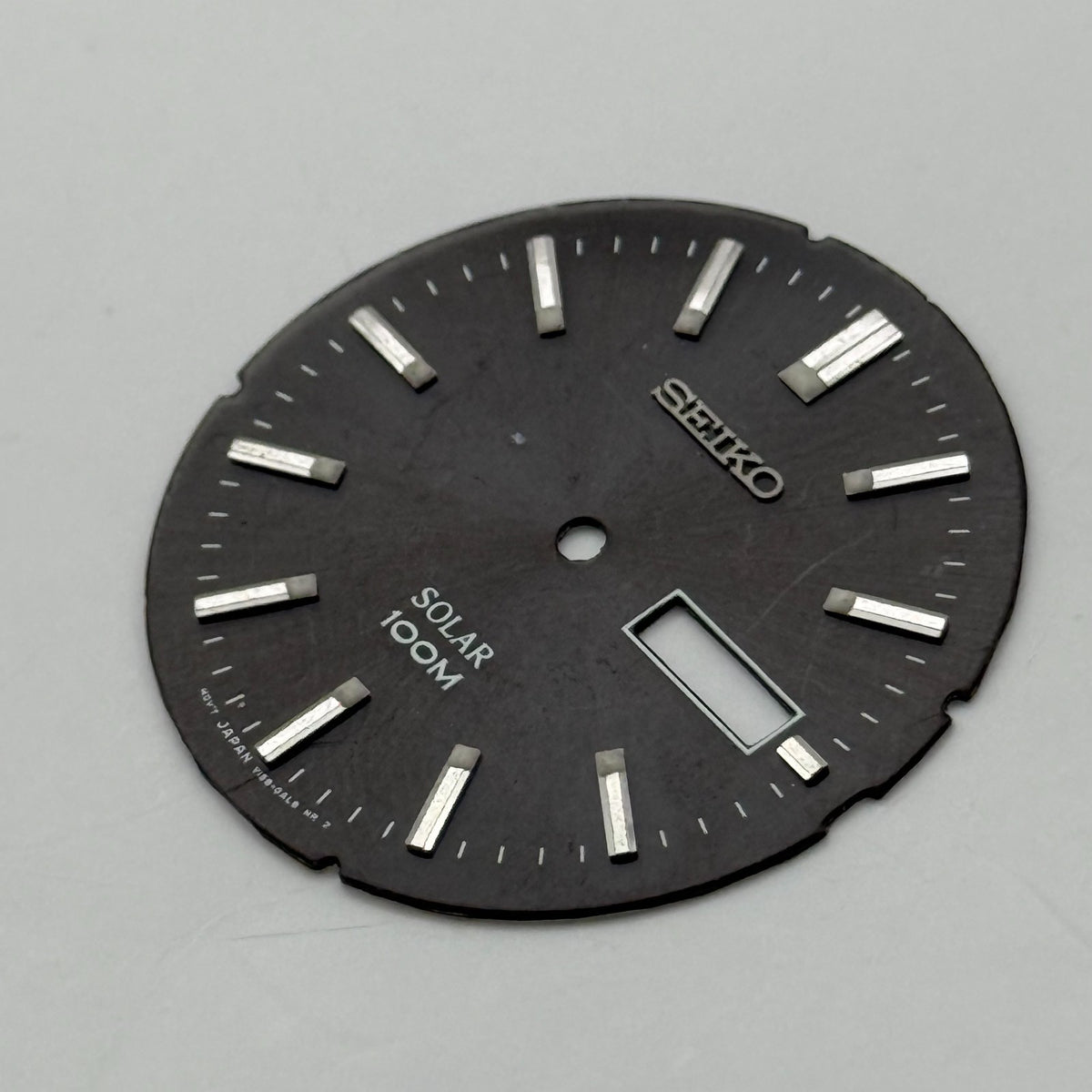 Seiko V158-0AL8 Watch Dial Solar 100M Black Japan Spare Parts Repair 32.2mm