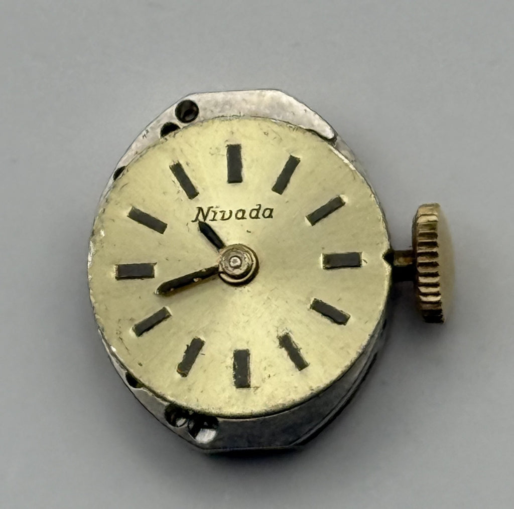 FEF 6630 Watch Movement Nivada 17 Jewels Swiss Manual Wind Parts Repair 13mm