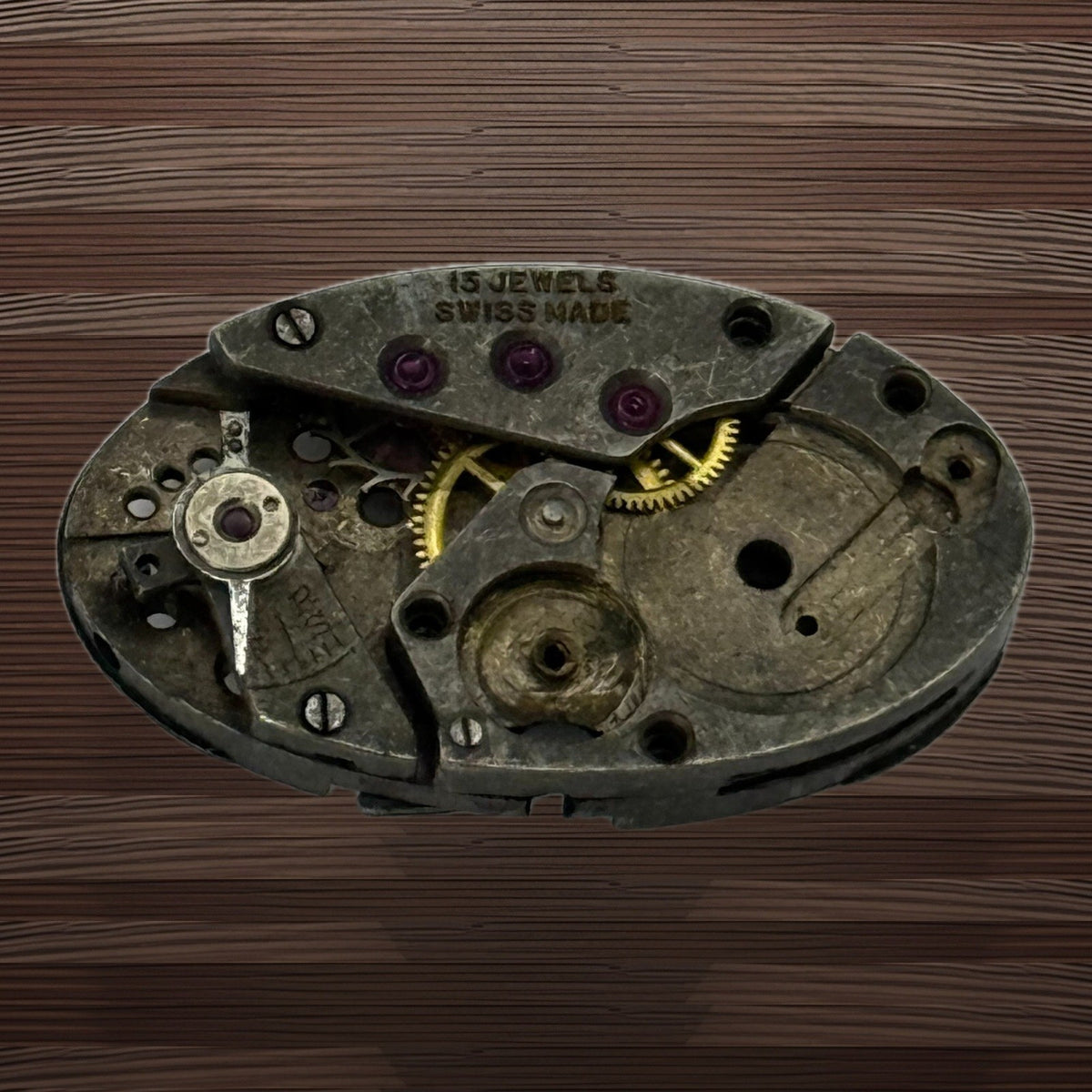BTE 15 Watch Movement - Jewels Oval - For Parts / Repair - 14.8mm