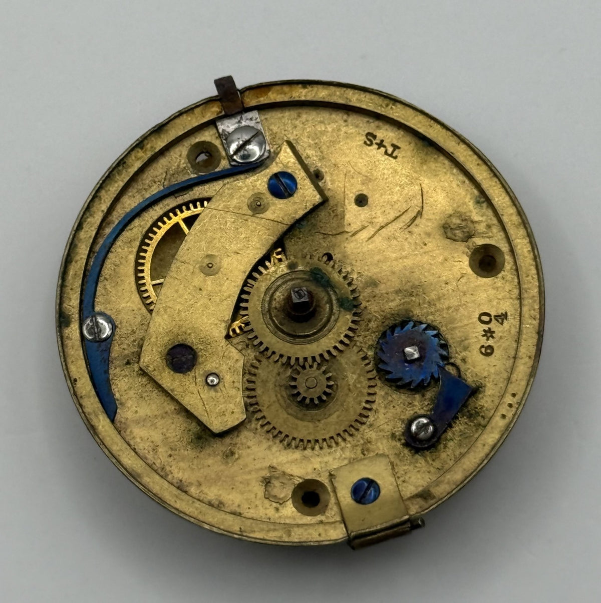 English Lever Fusee Pocket Watch Movement - G.H. Roc Cambridge - Parts / Repair
