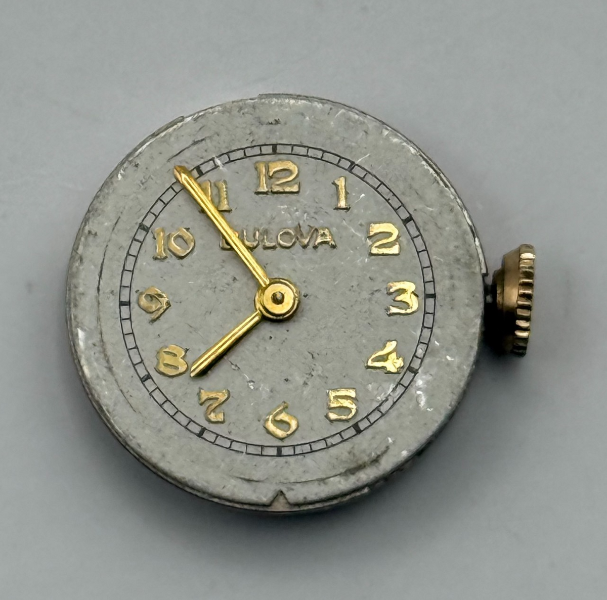Bulova 7AM Watch Movement Running Swiss 17Jewels Manual Wind Parts Repair 17.1mm