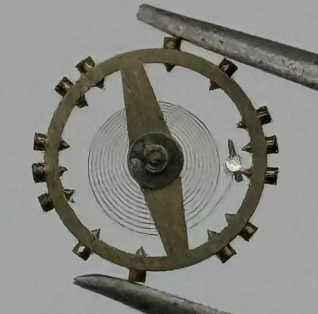 FHF 59-21 Inca Balance Wheel Complete And Spring 1365 Watch Movement Parts NOS