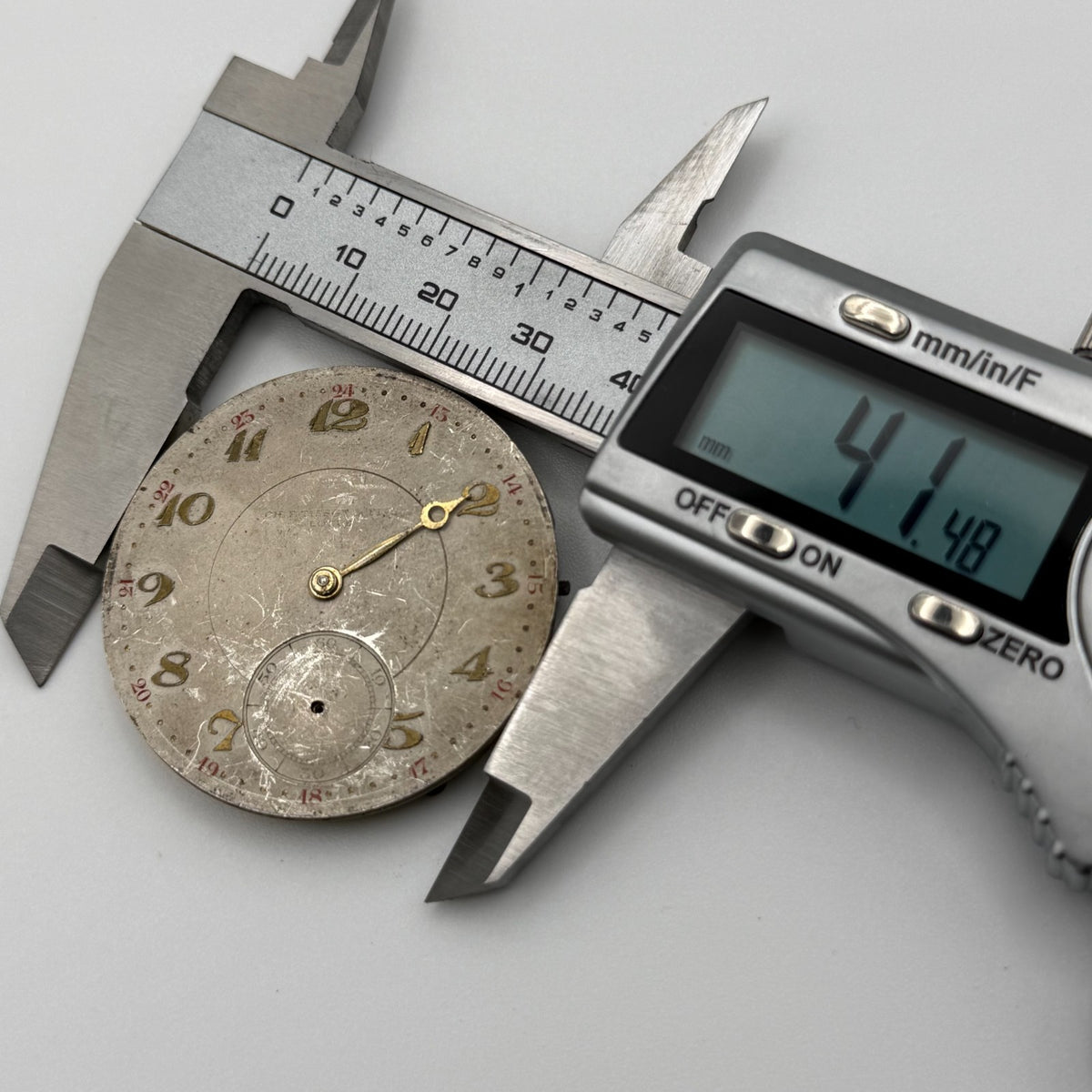 Swiss Lever Pocket Watch Movement - Tissot 18''' Hunter - Parts / Repair 41.4mm