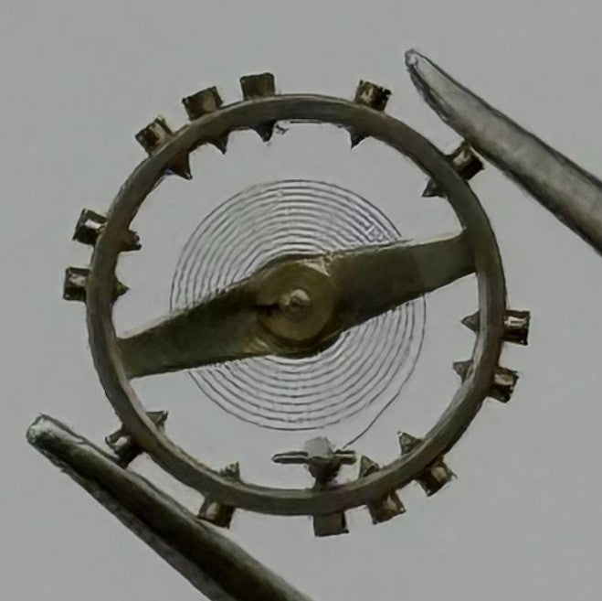 FHF 59-21 Inca Balance Wheel Complete And Spring 1365 Watch Movement Parts NOS