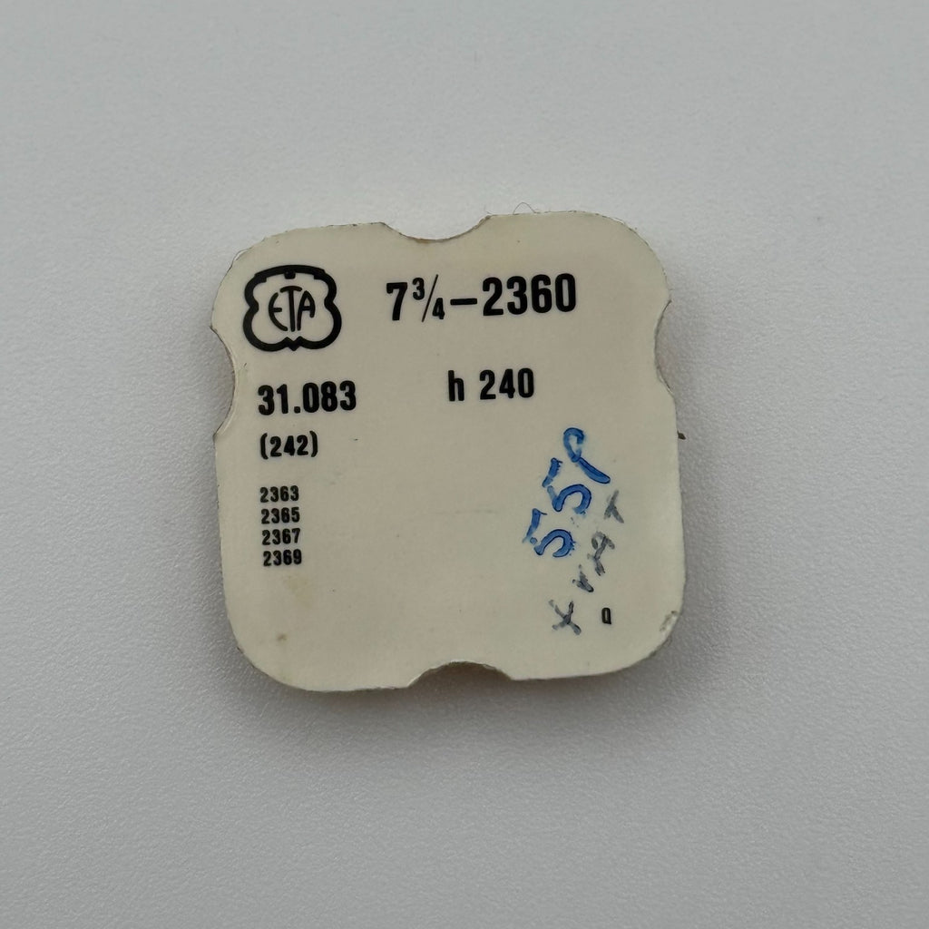 ETA 2360 Cannon Pinion With Driving Wheel - 7 3/4 - 242 - NOS - Watch Parts