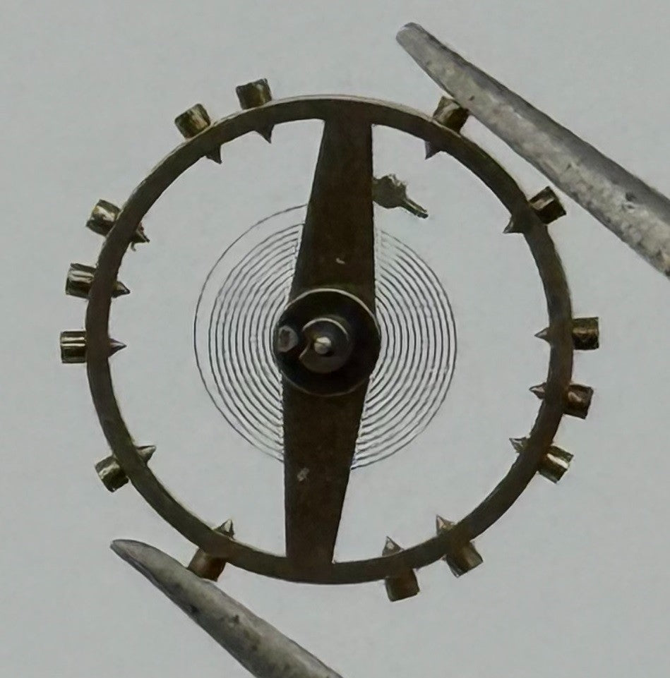 AS 984 Inca Balance Wheel Complete And Spring Renata 31 Watch Movement Parts NOS